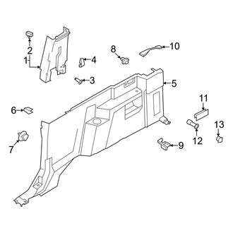 Ford OE - Quarter Panel - Interior Trim (Passenger Side), (2 Doors)
