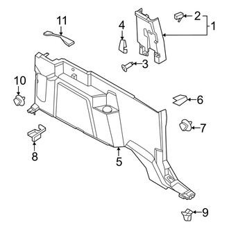 Ford OE - Quarter Panel - Interior Trim (Driver Side), (2 Doors)