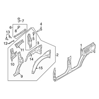 Ford OE - Quarter Panel - Inner Structure (4 Doors)