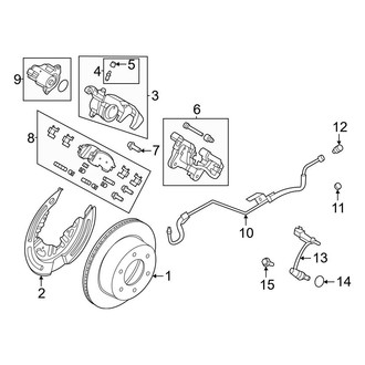 Ford OE - Rear Suspension - Brake Components