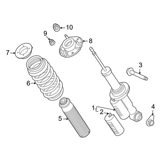 Ford OE - Rear Suspension - Struts & Components (With Bilstein Shocks, W/O Sasquatch Package), (Badlands / Wildtrak)