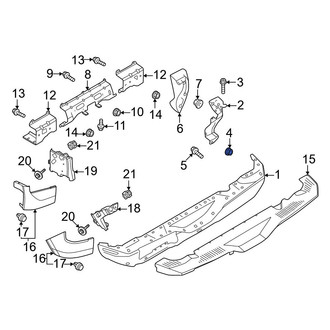 Ford OE - Bumper Face Bar Mount Nut