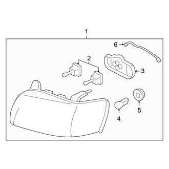 Ford OE - Front Lamps - Headlamp Components (FULL HYBRID EV-GAS (FHEV))