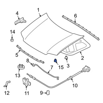 Ford OE - Front Lower Hood Stop Buffer