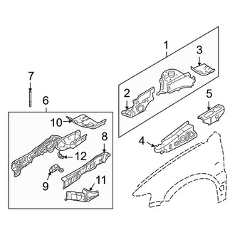Ford OE - Fender - Structural Components & Rails (Hybrid)