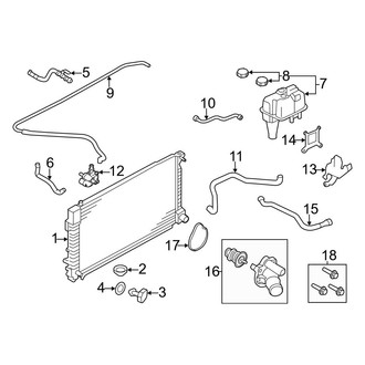 Ford OE - Cooling - Radiator & Components (Main, Engine), (Hybrid / Limited Hybrid)