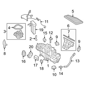 Ford OE - Air Conditioner & Heater - Evaporator Components (Hybrid / Limited Hybrid)