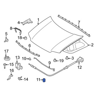 Ford OE - Hood Prop Rod Clip