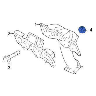 Ford OE - Left Catalytic Converter Heat Shield Nut