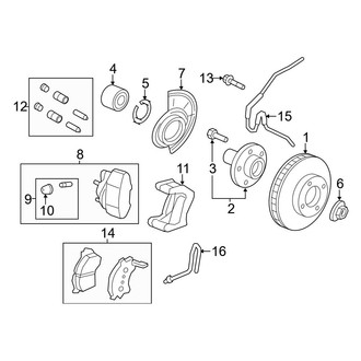 Ford OE - Front Suspension - Brake Components (Hybrid)