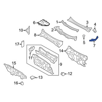 Ford OE - Right Cowl Extension