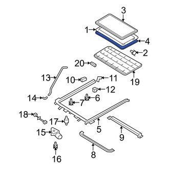 Ford OE - Sunroof Seal
