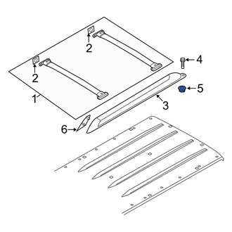 Ford OE - Roof Luggage Carrier Side Rail Nut