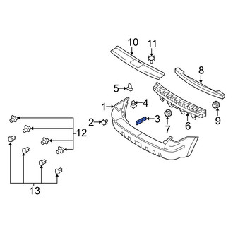 Ford OE - Left Bumper Cover Reinforcement