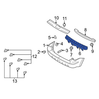 Ford OE - Rear Bumper Impact Absorber