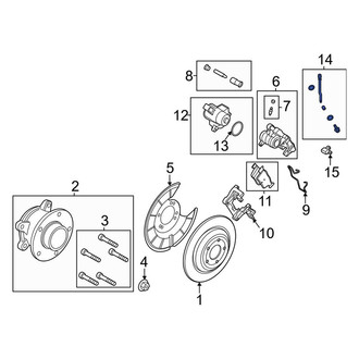 Ford OE - Front Brake Hydraulic Hose