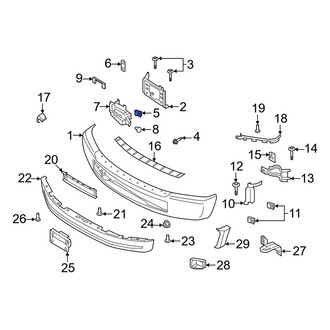 Ford OE - Bumper Face Bar Nut