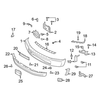 Ford OE - Front Bumper - Bumper & Components (Painted Body Color), (Regular Cab / SuperCab / Crew Cab)