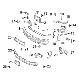 Ford OE - Bumper Cover Spacer Panel Clip