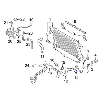 Ford OE - Upper Radiator Coolant Hose C-Clip