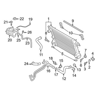 Ford OE - Cooling - Radiator & Components (Regular Cab / SuperCab / Crew Cab 6.2L)