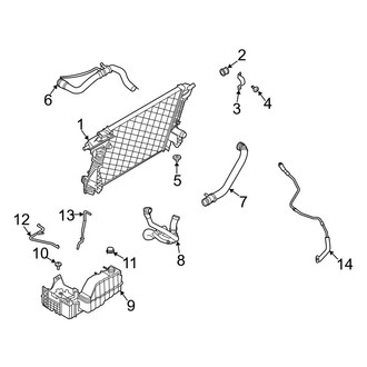 Ford OE - Cooling - Radiator & Components (Regular Cab / SuperCab / Crew Cab 7.3L)