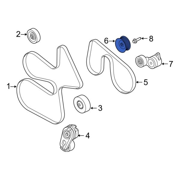 Accessory Drive Belt Idler Pulley