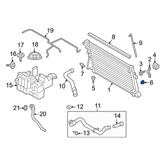 Ford OE - Engine Coolant Reservoir Nut