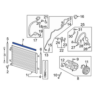 Ford OE - Upper A/C Condenser Seal