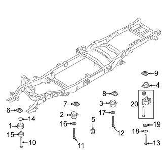 Ford OE - Frame & Components (Body Mounting), (SuperCab)
