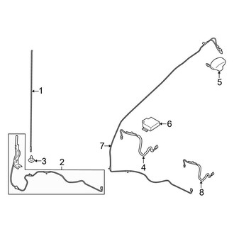 Ford OE - Electrical - Antenna (With Sync), (Regular Cab / SuperCab / Crew Cab)