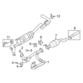 Ford OE - Exhaust System - Exhaust Components (Regular Cab / SuperCab / Crew Cab 7.3L)