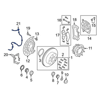 Ford OE - Front Left ABS Wheel Speed Sensor
