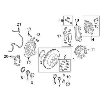Ford OE - Front Suspension - Brake Components (RWD)