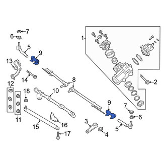 Ford OE - Left Steering Tie Rod End Adjusting Sleeve
