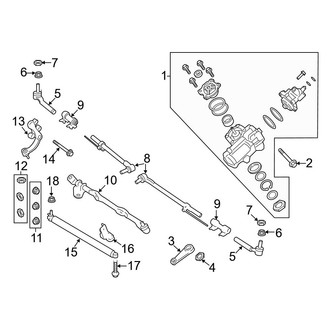 Ford OE - Steering Gear & Linkage (Twin I Beam), (Regular Cab / SuperCab / Crew Cab RWD)