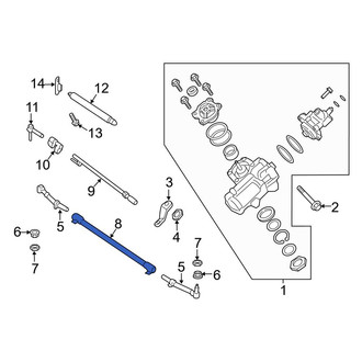 Ford OE - Right Steering Tie Rod End Adjusting Sleeve