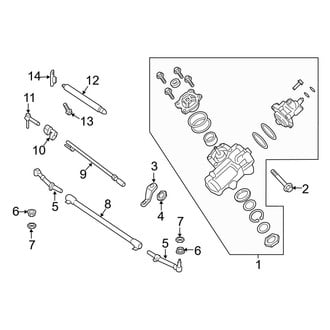 Ford OE - Steering Gear & Linkage (Monobeam), (Regular Cab / SuperCab / Crew Cab 4WD)
