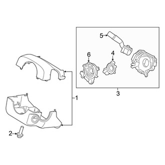Ford OE - Steering Column - Shroud, Switches & Levers (Manual Adjust), (Regular Cab / SuperCab / Crew Cab)