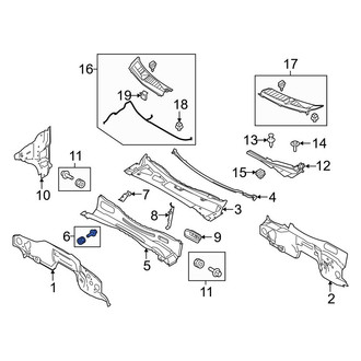 Ford OE - Cowl Panel Bolt