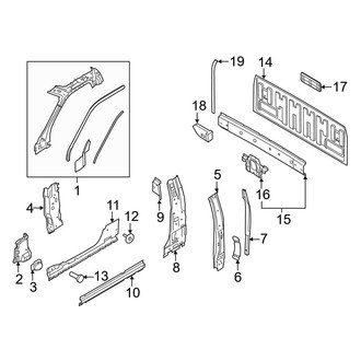 Ford OE - Cab - Back Panel (Regular Cab), (Regular Cab)