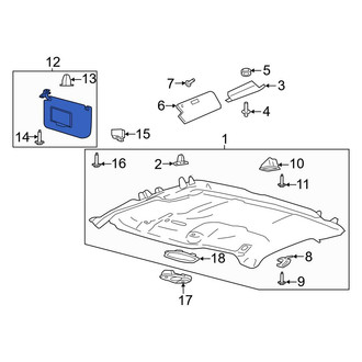 Ford OE - Left Sun Visor