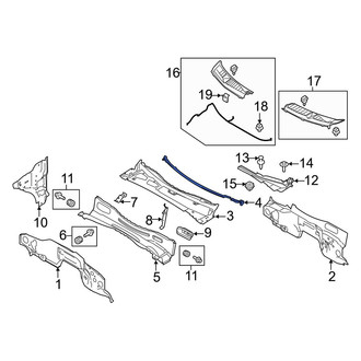 Ford OE - Rear Cowl Grille Panel Seal