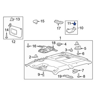 Ford OE - Door Lock Striker Cover Clip