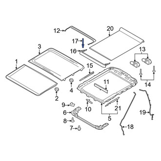 Ford OE - Sunroof Deflector Clip