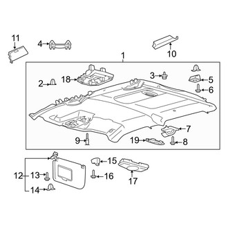 Ford OE - Cab - Interior Trim (Headliner & Visors, W/O Sunroof), (Crew Cab)