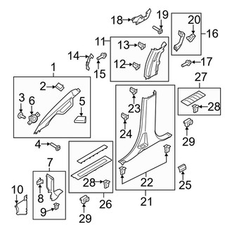 Ford OE - Cab - Interior Trim (Side), (Crew Cab)