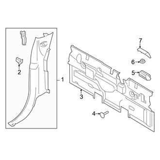 Ford OE - Cab - Interior Trim (Rear), (Crew Cab)