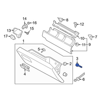 Ford OE - Front Glove Box Door Hinge Pin