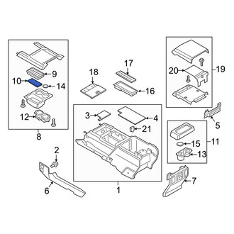 Ford OE - Front Lower Console Mat